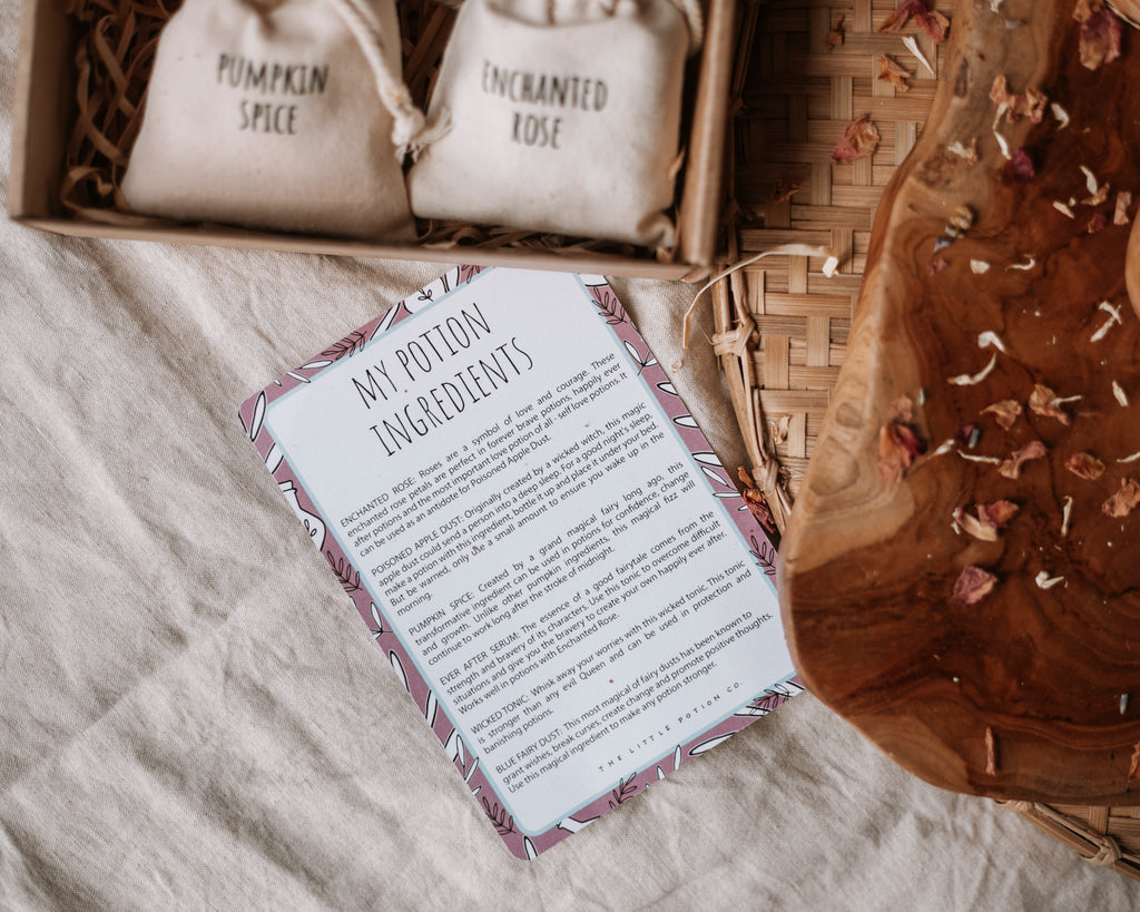 Potion ingredient card for once upon a potion kit