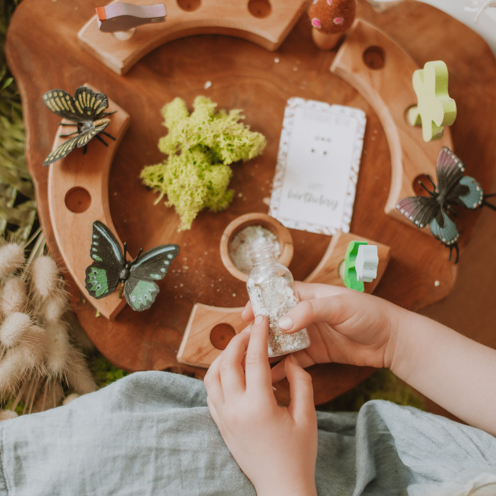 birthday potion bottle, girl holding bottle